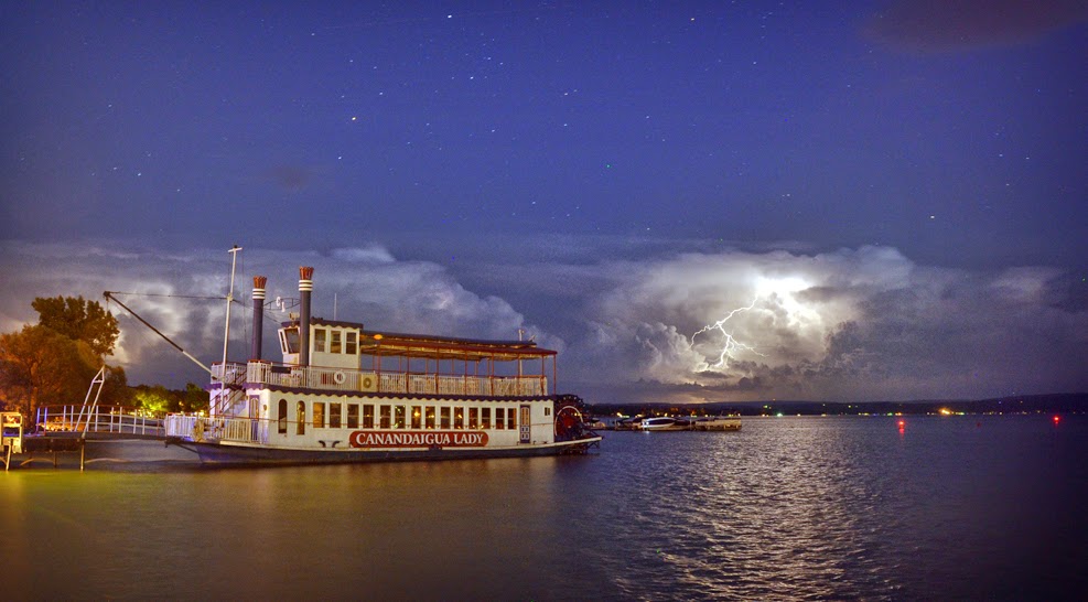 Canandaigua Lady with lightning